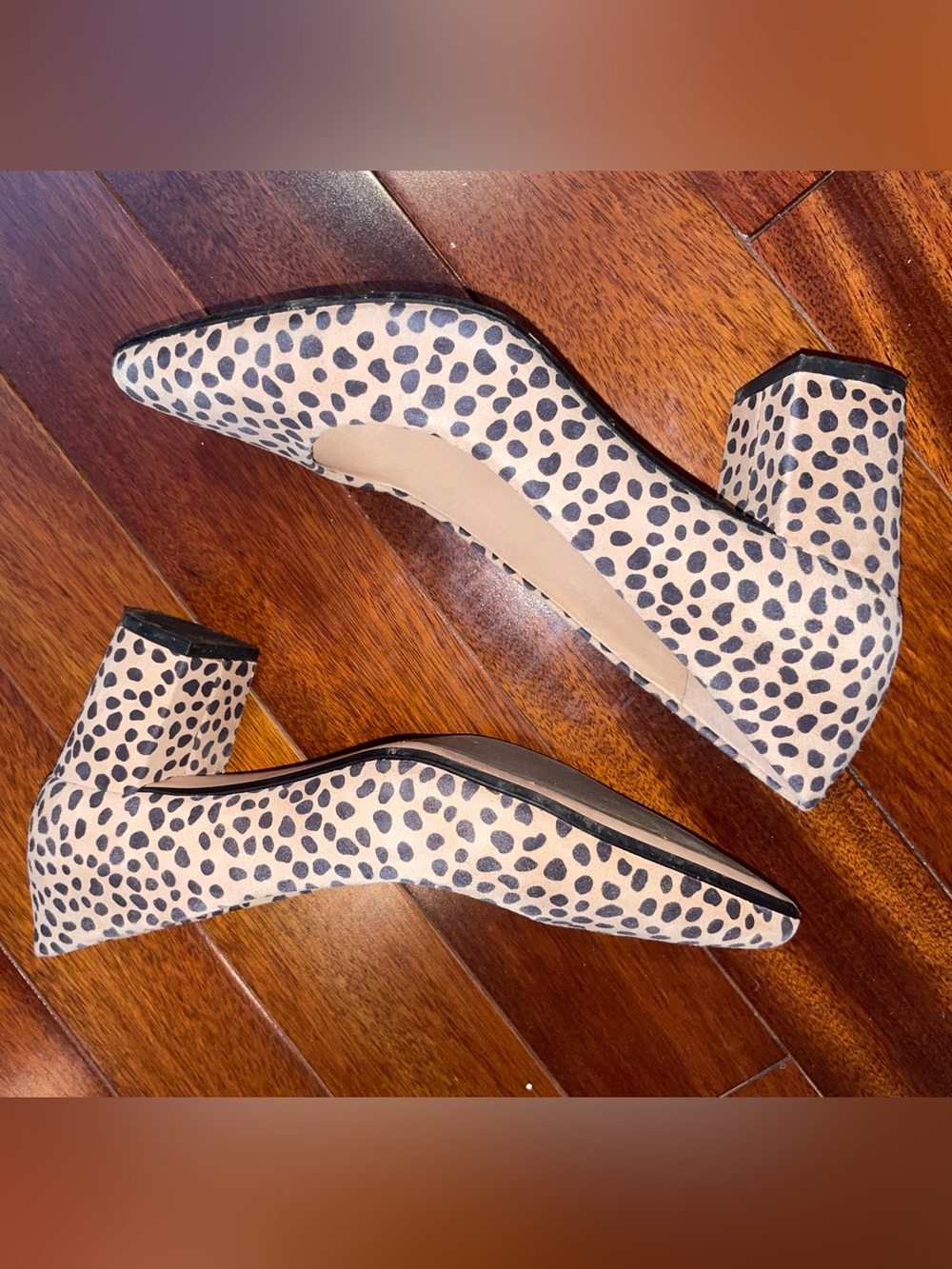 Corso Como Leopard-Print Pointed Toe Flats - Black on Tan